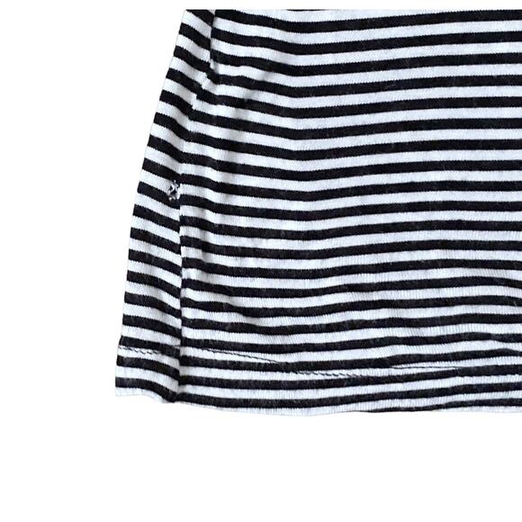 EXPRESS Womens Size Small Short Sleeve Layered Black White Tunic Shirt Top - Picture 10 of 10